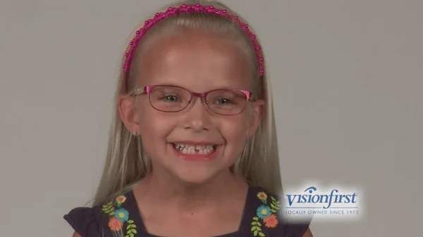 Little girl wearing glasses