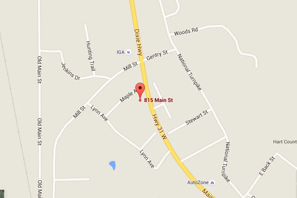 Map Munfordville, KY VisionFirst Eye Care Office