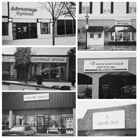 Black and white collage of VisionFirst's history